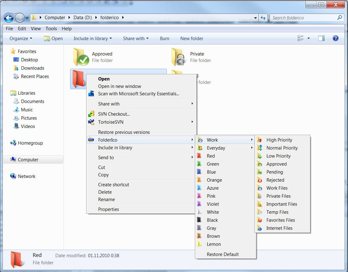 FolderIco 6.2 Screenshot1