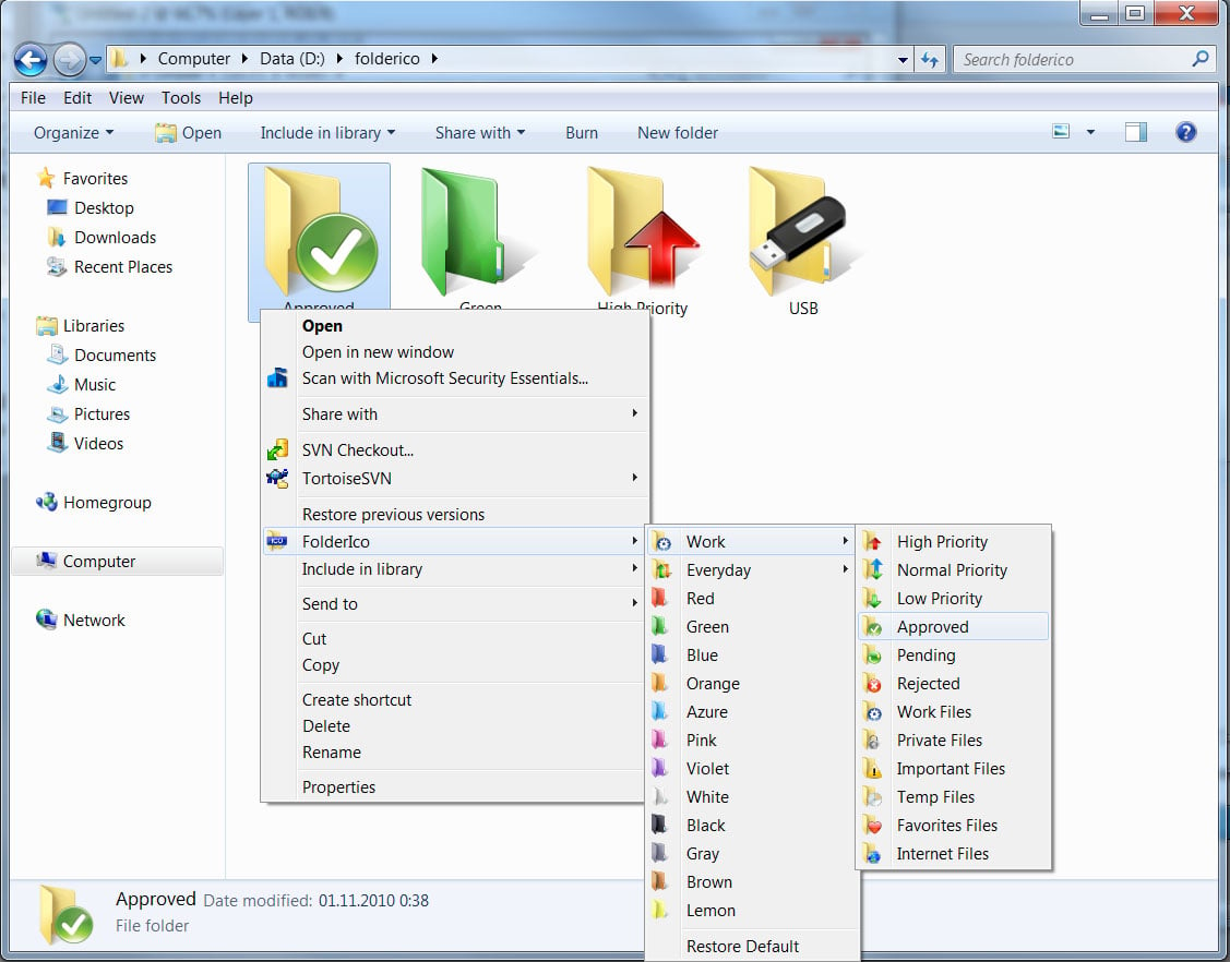 windows 7 black folder icons